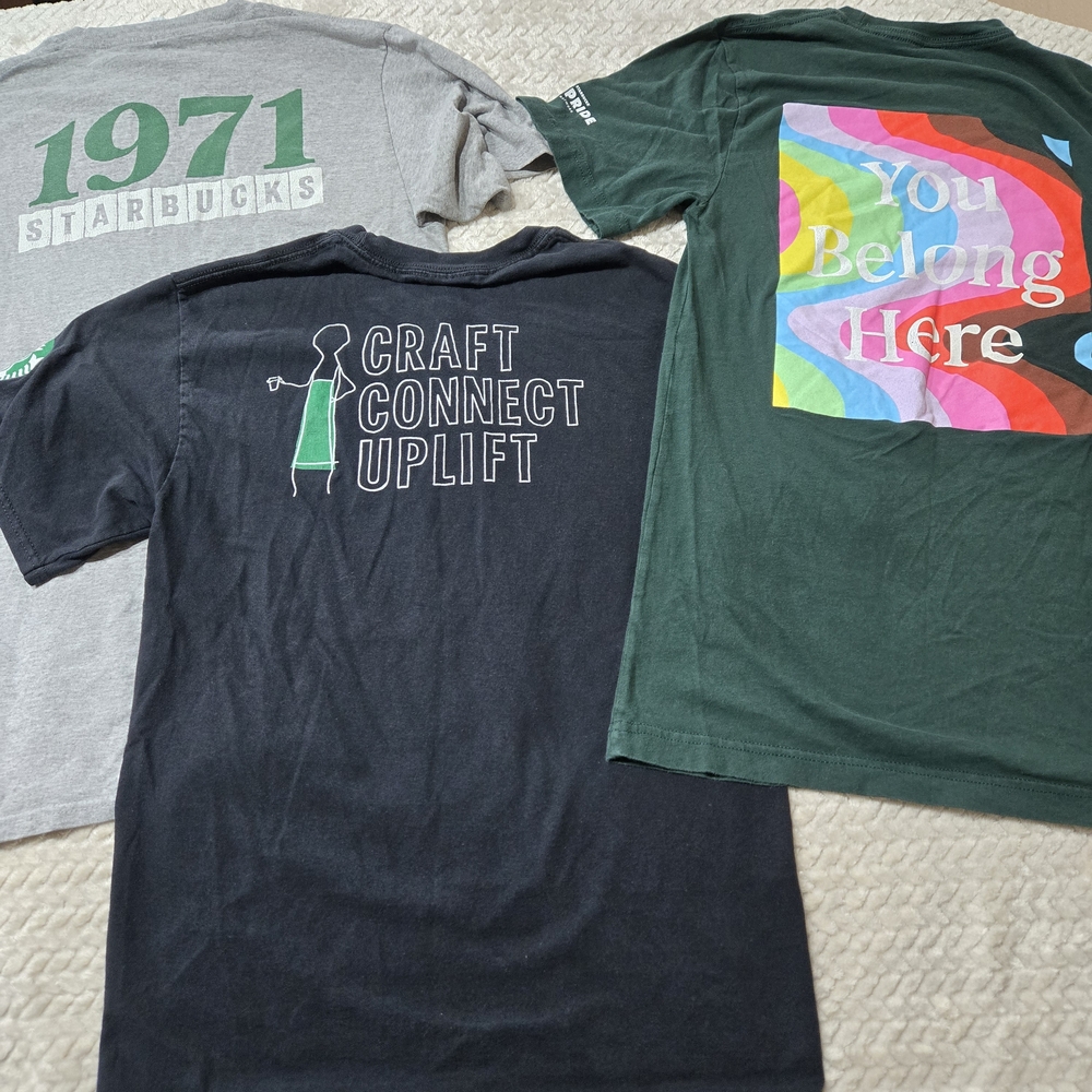 Starbucks Employee T-shirts Set of 3 - Picture 6 of 13